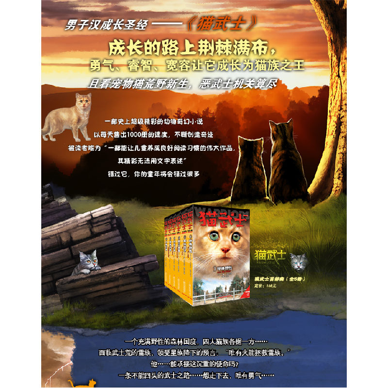 正版新书]猫武士首部曲 寒冰烈火(英)艾琳·亨特9787514840704高清大图