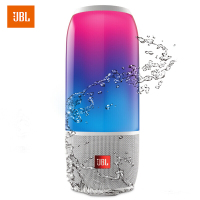 JBL PULSE3 音乐脉动三代 便携式蓝牙音箱 炫彩小音箱+低音炮 桌面音响 可免提通话 防水 珍珠白 脉动3脉动4