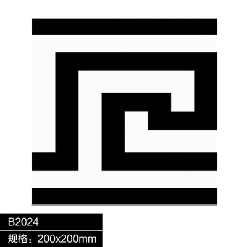 几何小拼花瓷砖黑白混搭花砖餐厅墙砖DIY拼图花片地砖200x200简约壹德壹