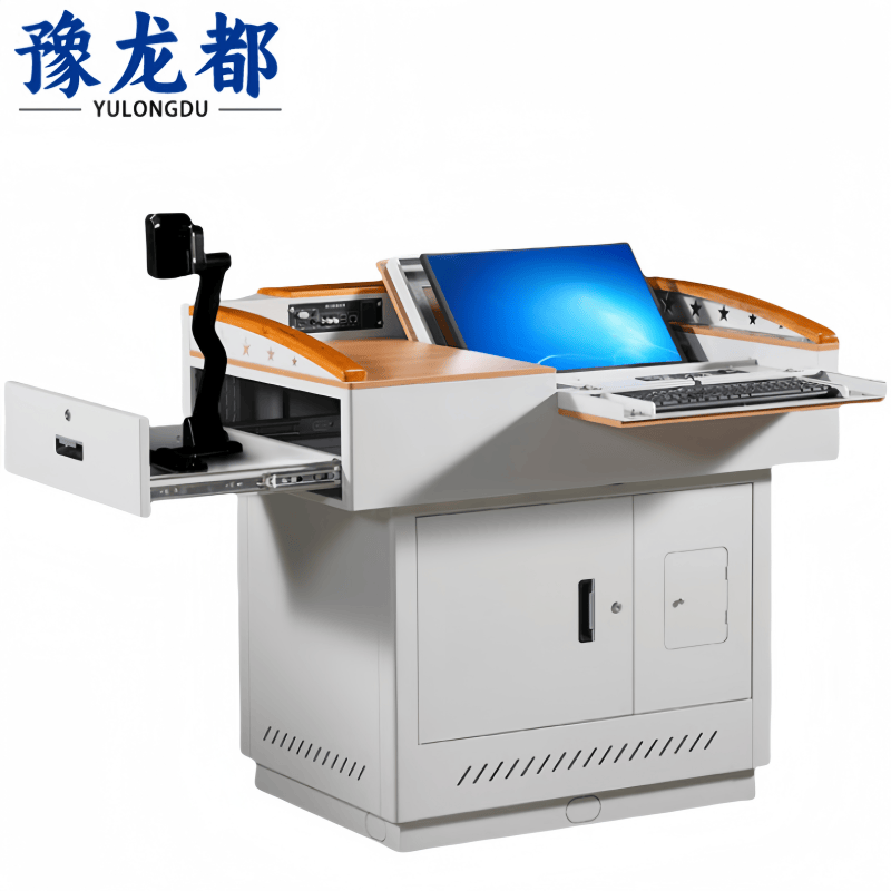 豫龙都讲台木桌面张
