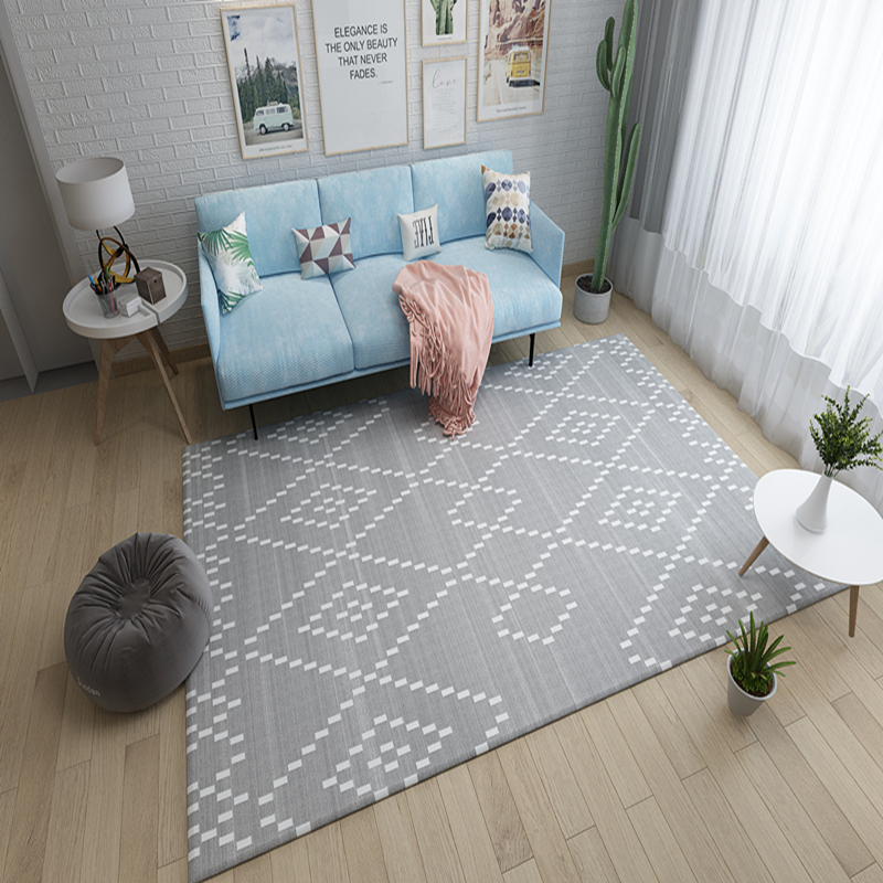 美帮汇北欧风地毯地垫客厅茶几毯 北欧摩洛哥风格现代ins易打理可擦洗 DT07 1.2*1.6米