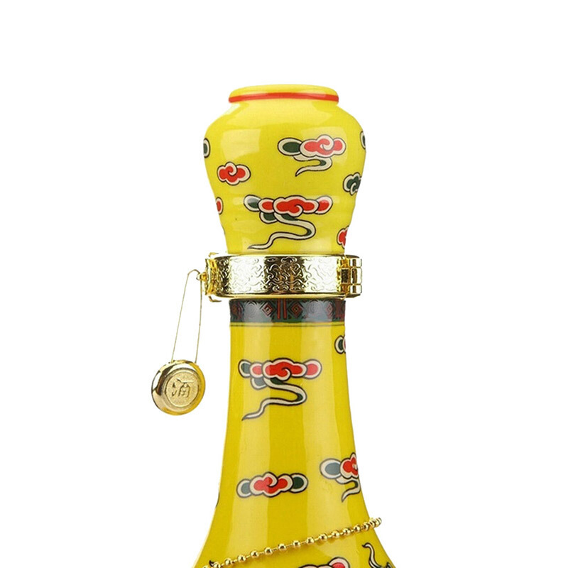 百年牛栏山二锅头 牛栏山黄龙 经典黄龙黄瓷瓶 52度清香型白酒500ml*2