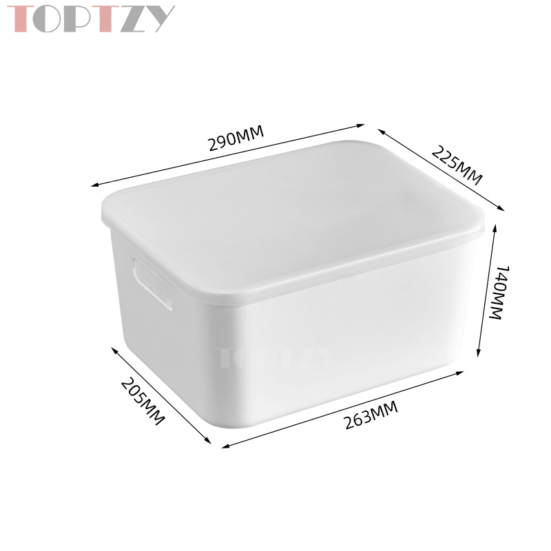 toptzy TZ5071517 桌面收纳盒家用塑料厨房整理筐 263*205*140高清大图
