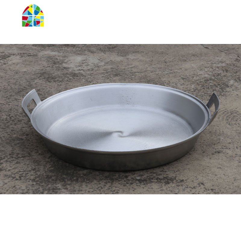 吕家用商用吕煎锅老式加厚铝平底锅无涂层不粘锅铝煎锅