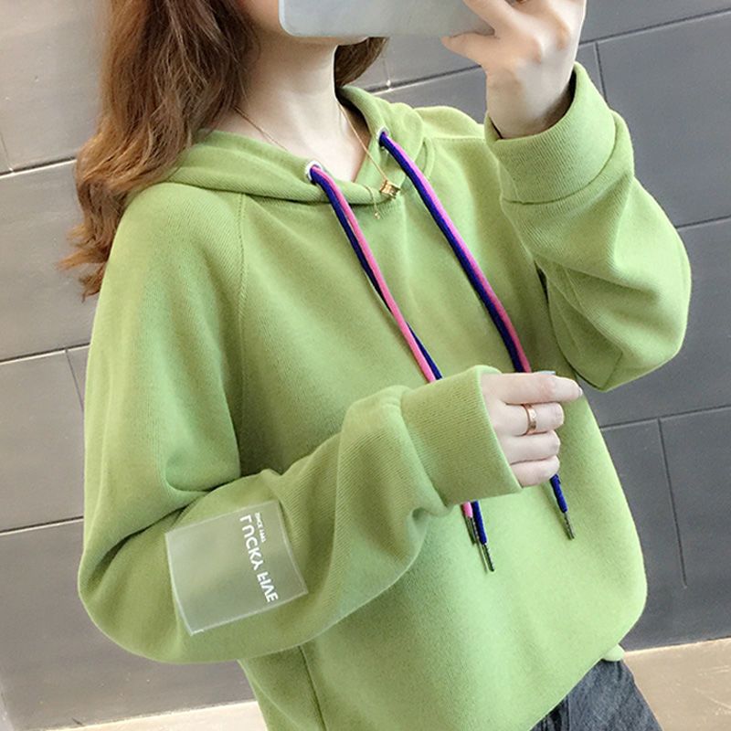 棉卫衣女2021新款ins潮春季衣服上衣女学生韩版宽松长袖女装