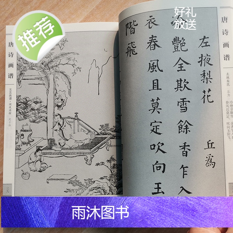 唐诗宋词画谱 中国书法 国画技法 传世画谱芥子园三希堂画宝山水画人物工笔白描图谱传统画谱名家名作赏析 书画爱好者从书籍高清大图
