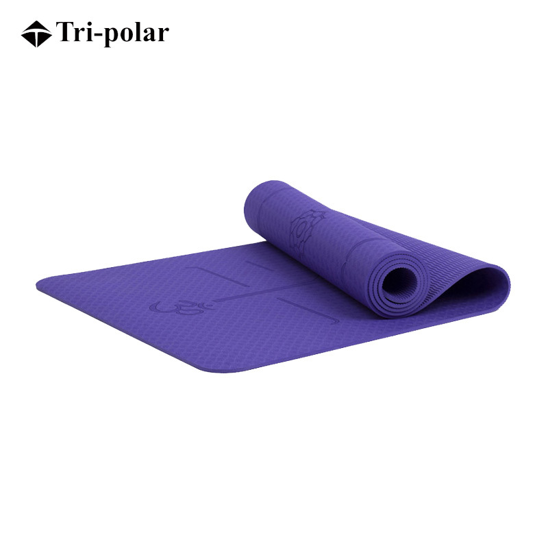 三极户外(Tripolar) TP1508 瑜伽垫健身房TPE体位线瑜伽垫运动垫防滑健身垫