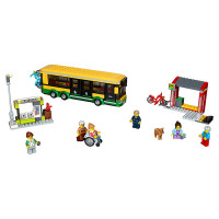 LEGO 乐高 City 城市系列 公交车站积木玩具 塑料材质 6-14岁 200块以上