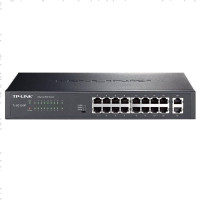 TP-LINK TL-SG1218P 16口千兆POE网络交换机网线供电48V无线AP监控摄像电脑办公tplink