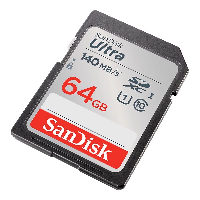 闪迪(SanDisk)SD卡64g相机内存卡 class10高速SD卡SDXC松下佳能数码相机存储卡 读取140M/s高清大图