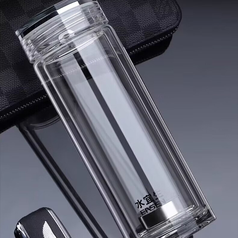 水宜生玻璃杯380ml双层耐冷耐高温高硼硅弱碱杯G718高清大图