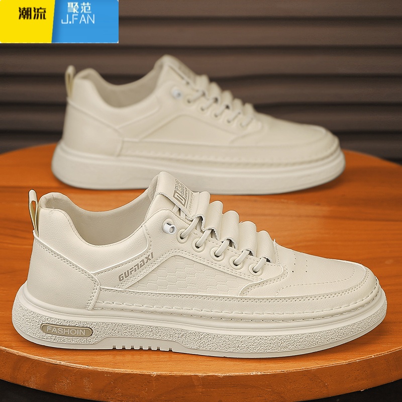 聚范黑色厨师男鞋夏季防滑防水耐磨后厨厨房工作皮鞋男士运动休闲板鞋高清大图