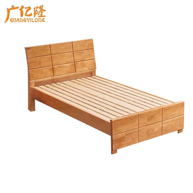 广亿隆实木床胡桃色1.5米常规款WH-HC150#C/张 1.5米常规款WH-YC150#C/张