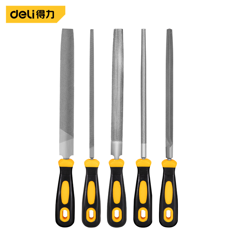 得力(deli)锉刀组套什锦锉打磨工具中齿锉刀5件套200mm DL352085