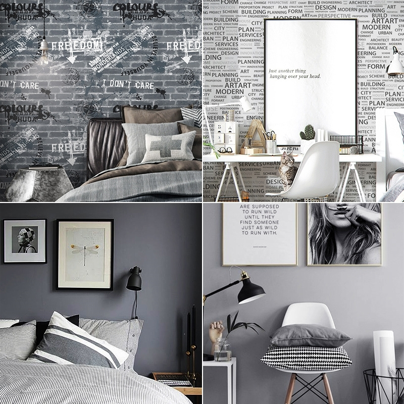 现代简约北欧风格灰色墙纸网红宿舍ins寝室大学生家用背景墙壁纸报价 参数 图片 视频 怎么样 问答 苏宁易购