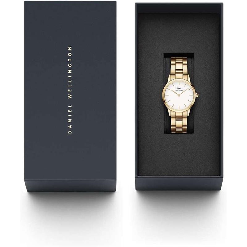 丹尼尔惠灵顿(Daniel Wellington)女士黄金手表时尚简约设计白色表盘不锈钢表带防水机械表高清大图