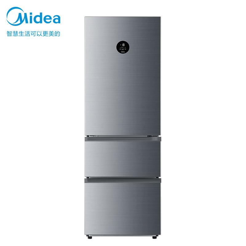 美的(Midea)321升家用意式三门冰箱铂金净味变频无霜大眼鲜萌一级能效BCD-321WTPM(E)