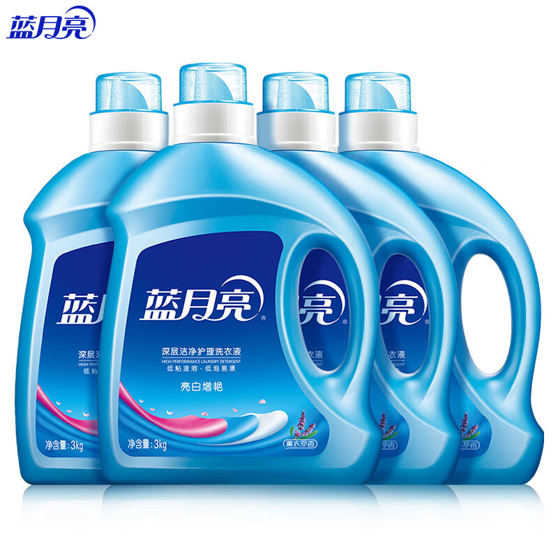 蓝月亮 亮白增艳自然清香洗衣液3kg*4 1套