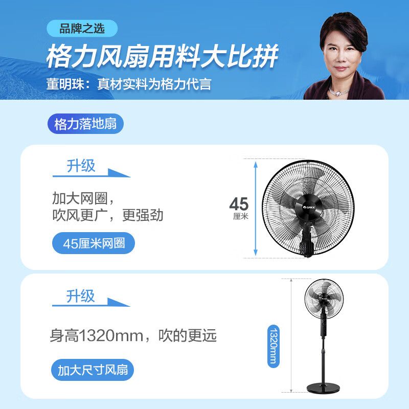 格力(GREE) FD-4012-WG 台地两用 电风扇 (计价单位:台) 黑色高清大图