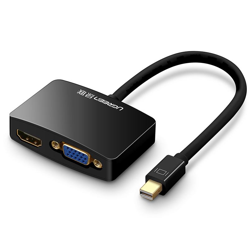 绿联10439 Mini DP转HDMI/VGA转换器线