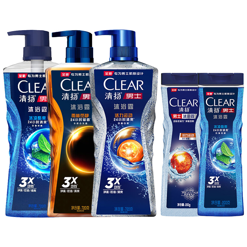清扬男士冰凉酷爽沐浴露持久留香雨林觅静古龙香氛沐浴乳深层清洁 [冰凉酷爽]200g高清大图