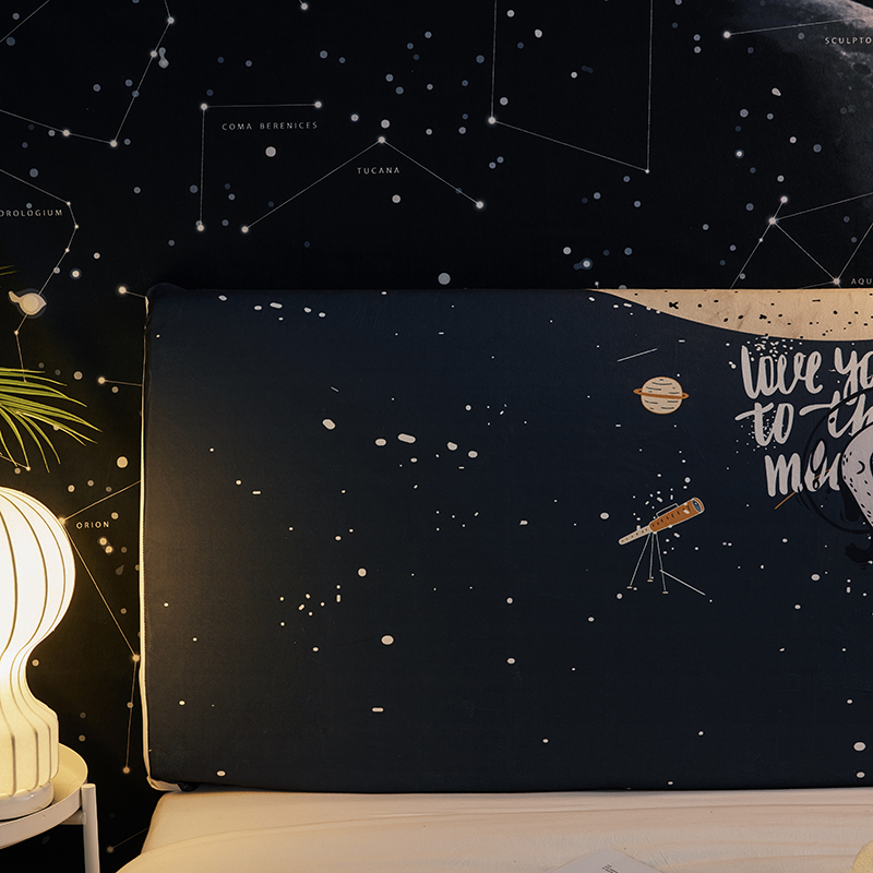 床头套罩 床头罩全包软包床靠背罩北欧风格简约现代可拆洗 牛奶草莓 高度50~65*长度120cm(通用)高清大图