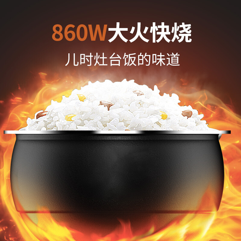 九阳电饭煲家用铁釜内胆多功能菜单智能预约大功率电饭锅4L 2-6人 [铁釜内胆 低糖饭] F-40TD02高清大图