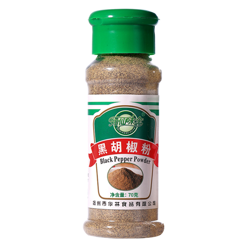 [中华特色]高邮馆 知仙味全 家用烧烤调料品 70克黑胡椒粉1瓶 华东