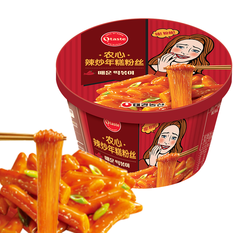 农心进口辛拉面泡面出品辣炒年糕韩式炒年糕粉丝原味128g
