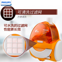 飞利浦(Philips)吸尘器1400W家用手持卧式吸尘器无尘袋1.4L集尘桶小型 橙色FC8091/81