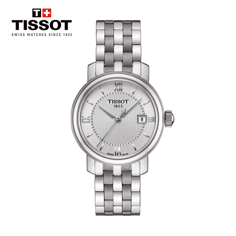 天梭(TISSOT)瑞士手表 质感精致 港湾系列钢带女士石英表T097.010.11.038.00 情侣礼物