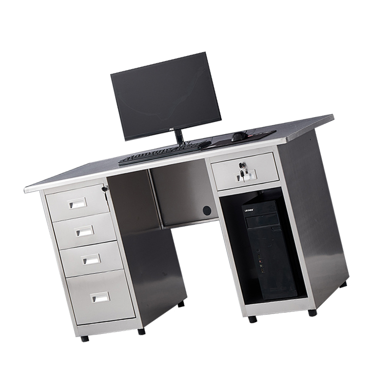 翼澜 不锈钢电脑桌 1.2m 张高清大图