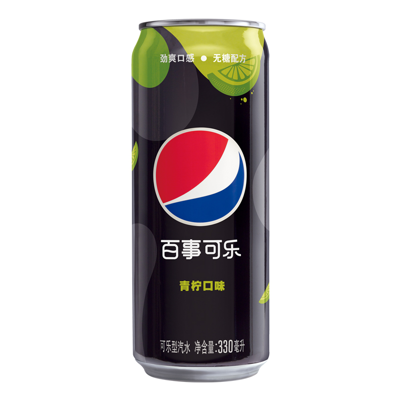 百事可乐无糖青柠口味6罐装无糖型可乐0脂肪0热量 330mlX6罐高清大图