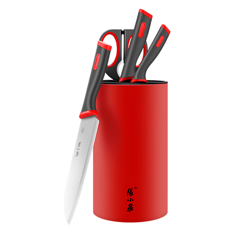 张小泉刀具五件套锋利耐用颜值耐看红韵系列D40460200