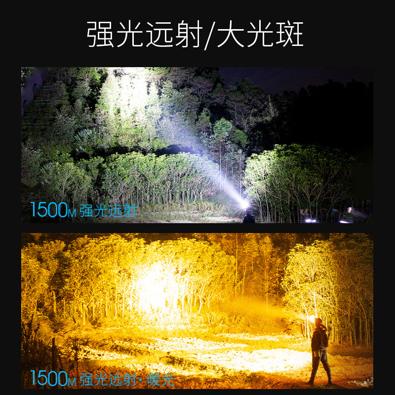 p90强光头灯充电亮头戴式手电筒led户外远射大功率疝气灯矿灯