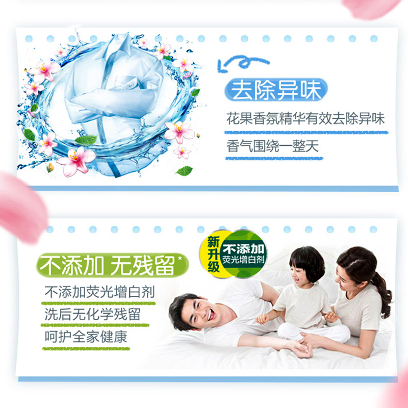 立白全效馨香洗衣液900g洁净柔顺护型护衣高清大图