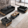 臻远ZYJJ-80229简约办公沙发接待 沙发休闲沙发组合西皮3+1+1+长茶几