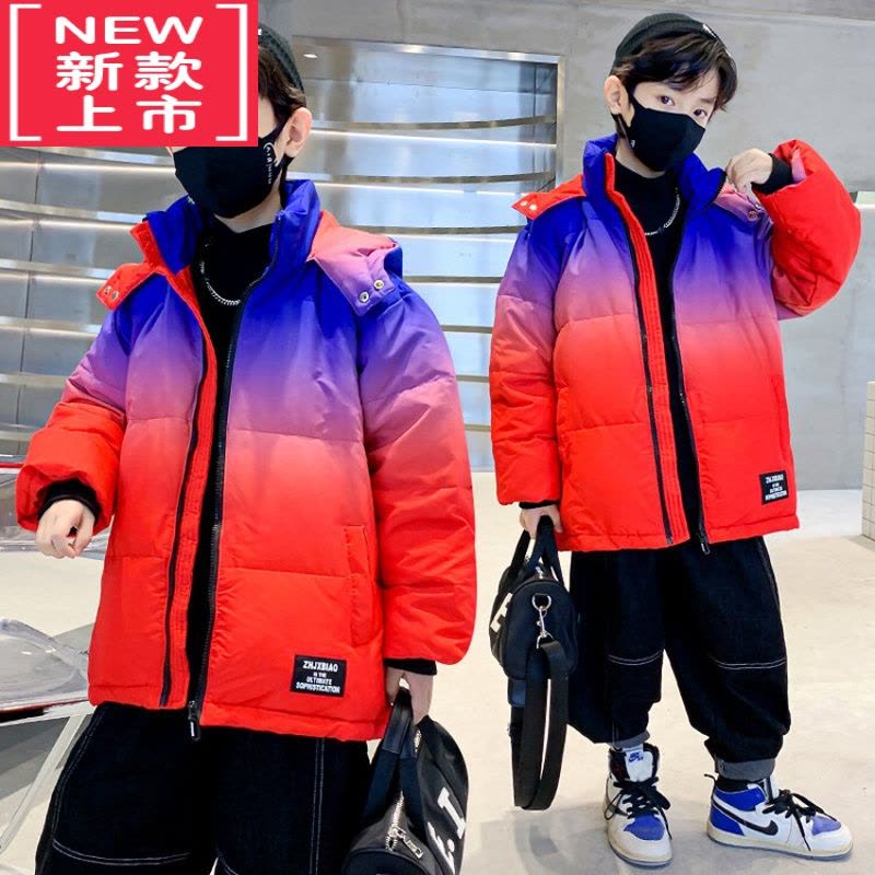 可莉允巴­拉巴­拉男童冬装羽绒棉服2022秋冬新款保暖中大童免洗冬季外套图片