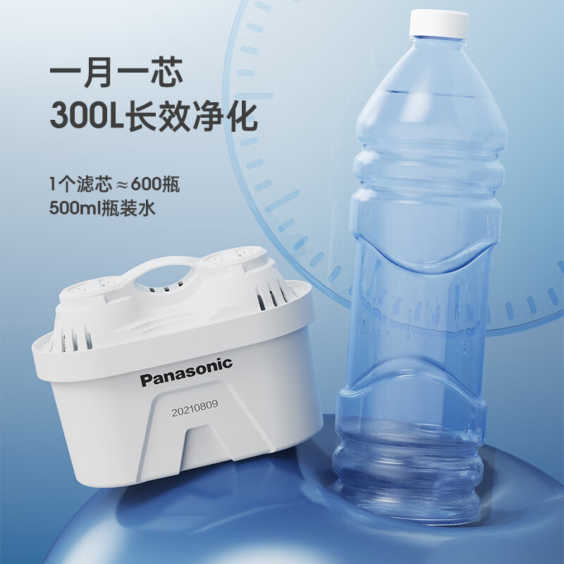 松下净水壶家用自来水厨房净水器活性炭净水杯过滤器便携过滤水壶TK-EUNP51A 蓝色高清大图