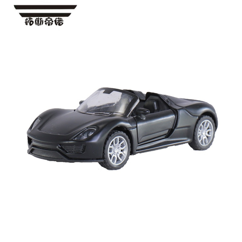 拓斯帝诺合金保时捷车模儿童敞篷小汽车回力玩具车宝宝双开门跑车礼物