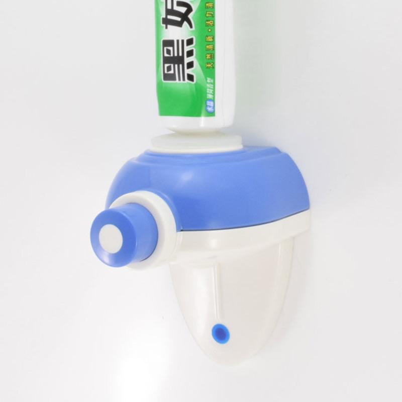 单牙膏器-蓝色 自动挤牙膏神器免打孔卫生间置物架牙刷架懒人牙膏挤压器手动儿童