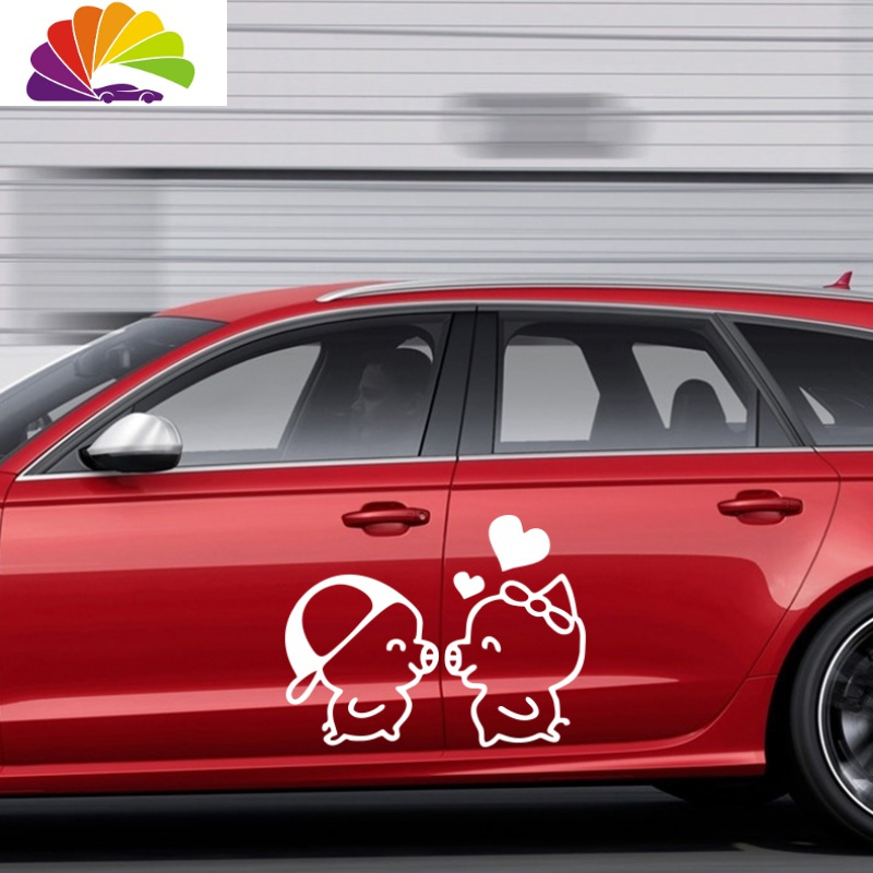 舒适主义汽车车贴纸卡通搞笑创意车贴小猪个性车身装饰贴改装反光车贴