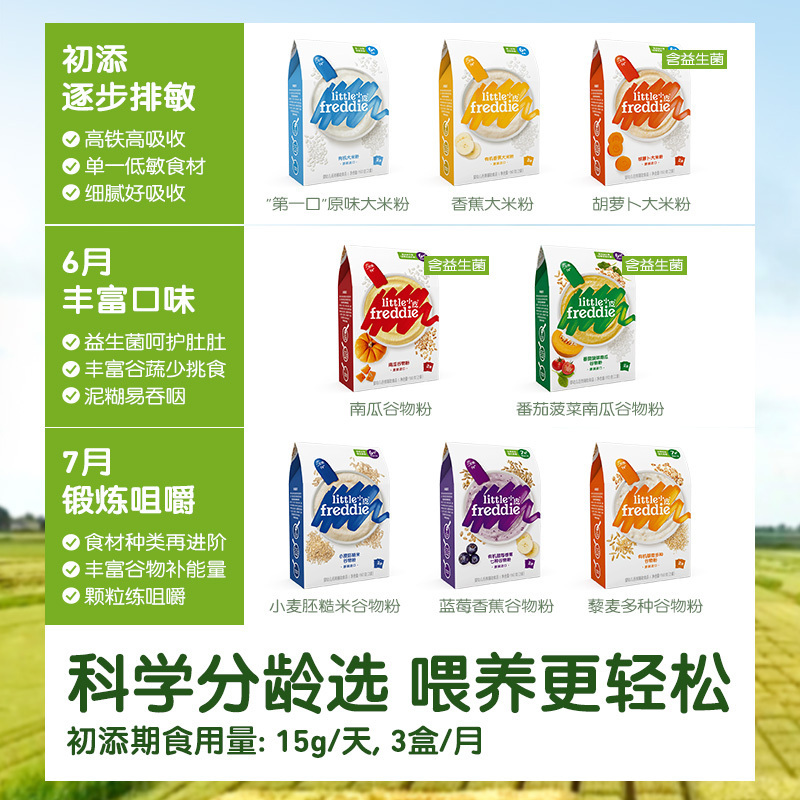little Freddie小皮 米粉2盒装 原味+香蕉