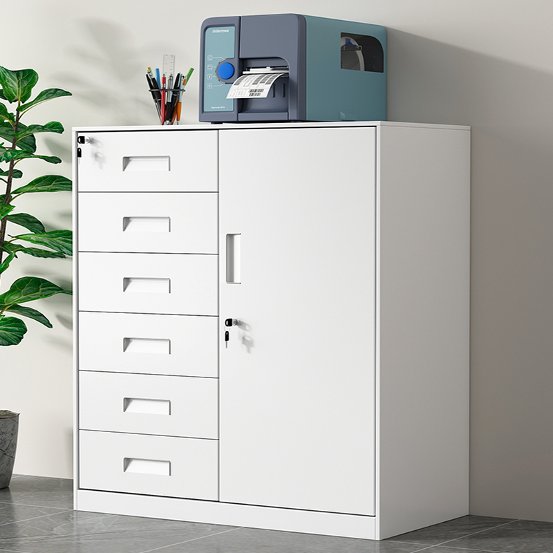 法耐fanai文件柜铁皮矮柜办公室资料柜阳台抽屉储物柜工具带锁小柜子