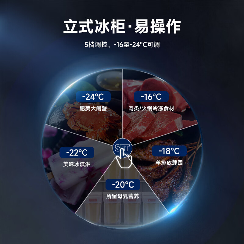 松下panasonic立式冷冻冰柜167升家用小型单门单冷冻冰箱风冷无霜一级