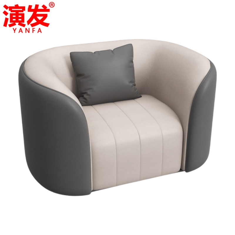 演发 皮艺沙发单人 个高清大图