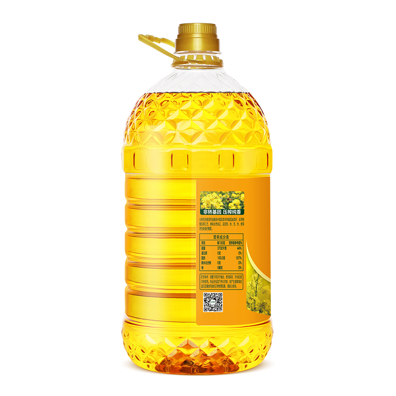 长寿花 物理压榨纯香菜籽油 5L 食用油 品质好油