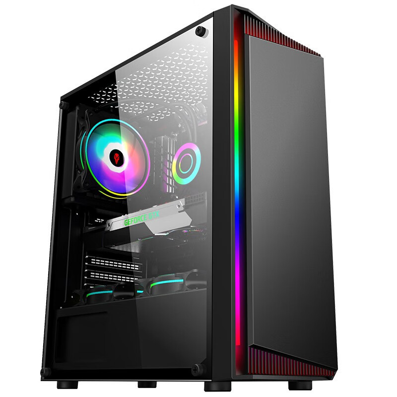铭能 i9级12核2673V3/RTX3070/RX6600XT独显/32G内存/1T固态 台式电脑 台式机 电脑主机 组装电脑家用办公主机商务娱乐学生游戏电脑组装机+32英寸曲面高清大图
