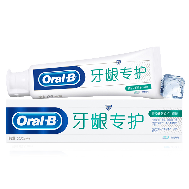 欧乐B(Oral B) 牙龈专护 持龈修护清新 牙膏 200g (单位 :支)
