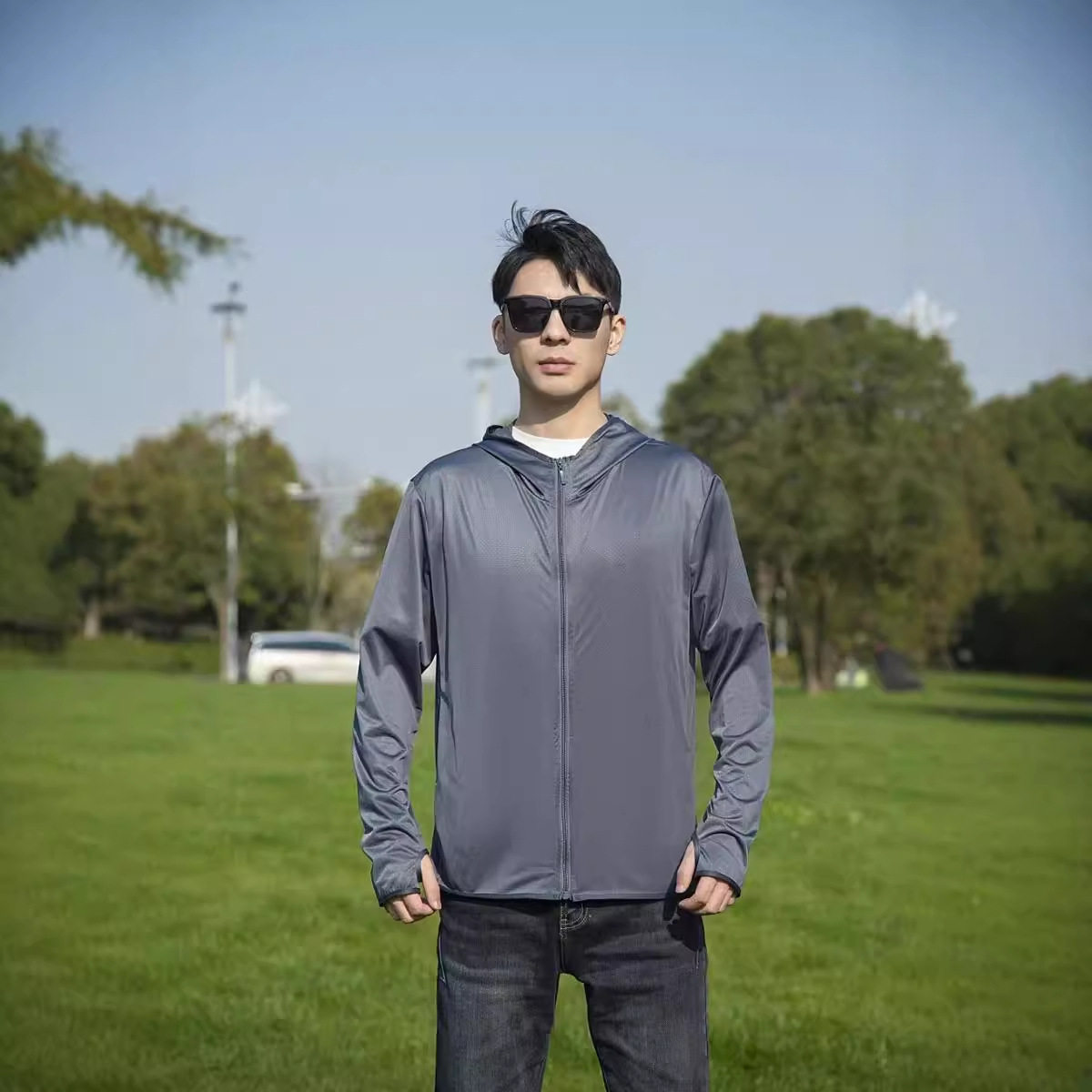 冰丝不防晒衣男新款夏季不防紫外线透气钓鱼防晒服外套高清大图